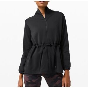 Lululemon Jacket Women's Size 10 Black Full Zip Hooded Athletic